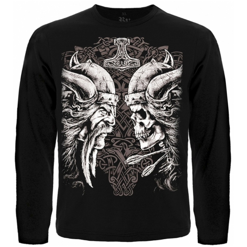 Футболка з довгим рукавом Viking With Skull, Розмір M, фото 1