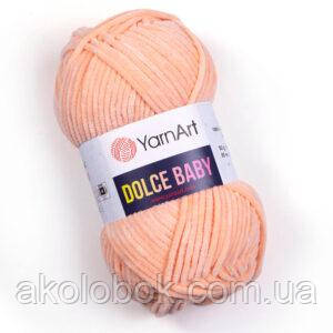 Турецкая пряжа для вязания YarnArt Dolce Baby (дольче беби) велюр 773 персик - фото 1 - id-p1256757747