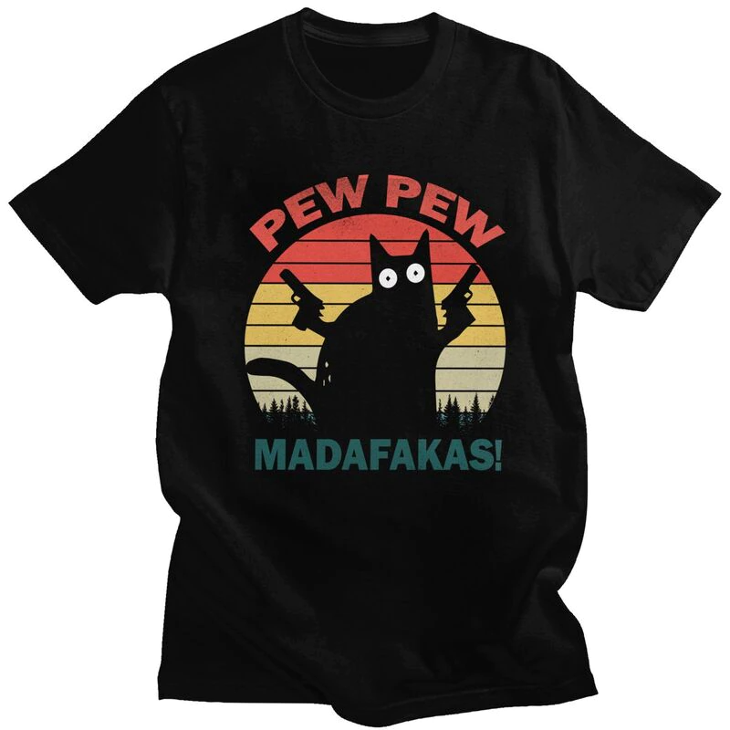 Футболка чорна LOYS Humor Pew Madafakas XS