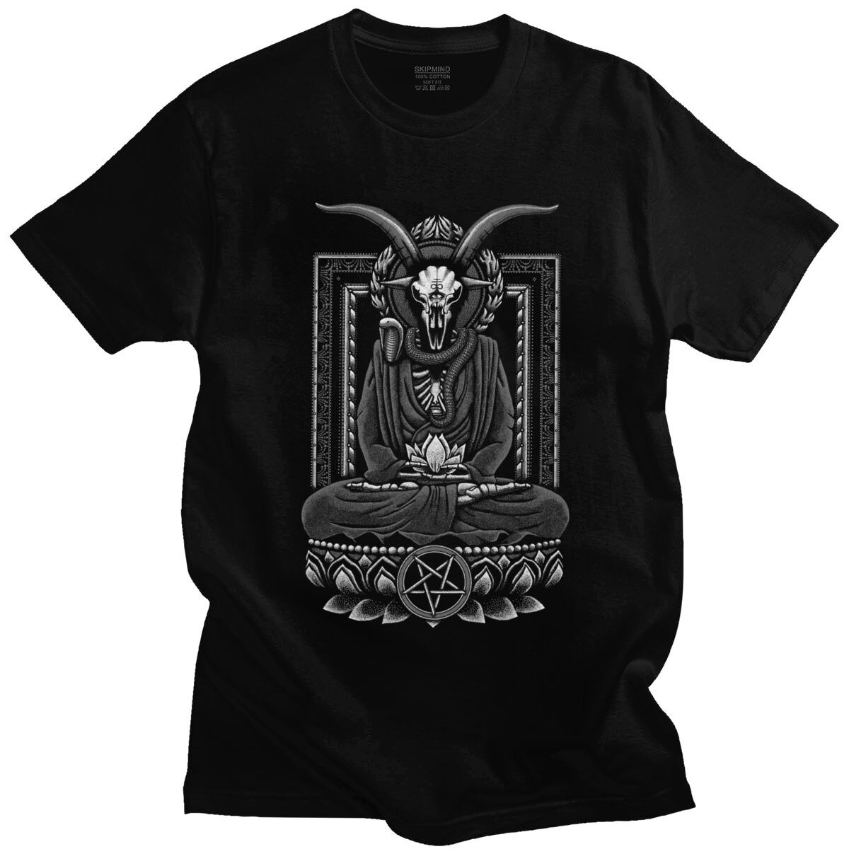 Футболка чорна LOYS Baphomet з прінтом козла XS