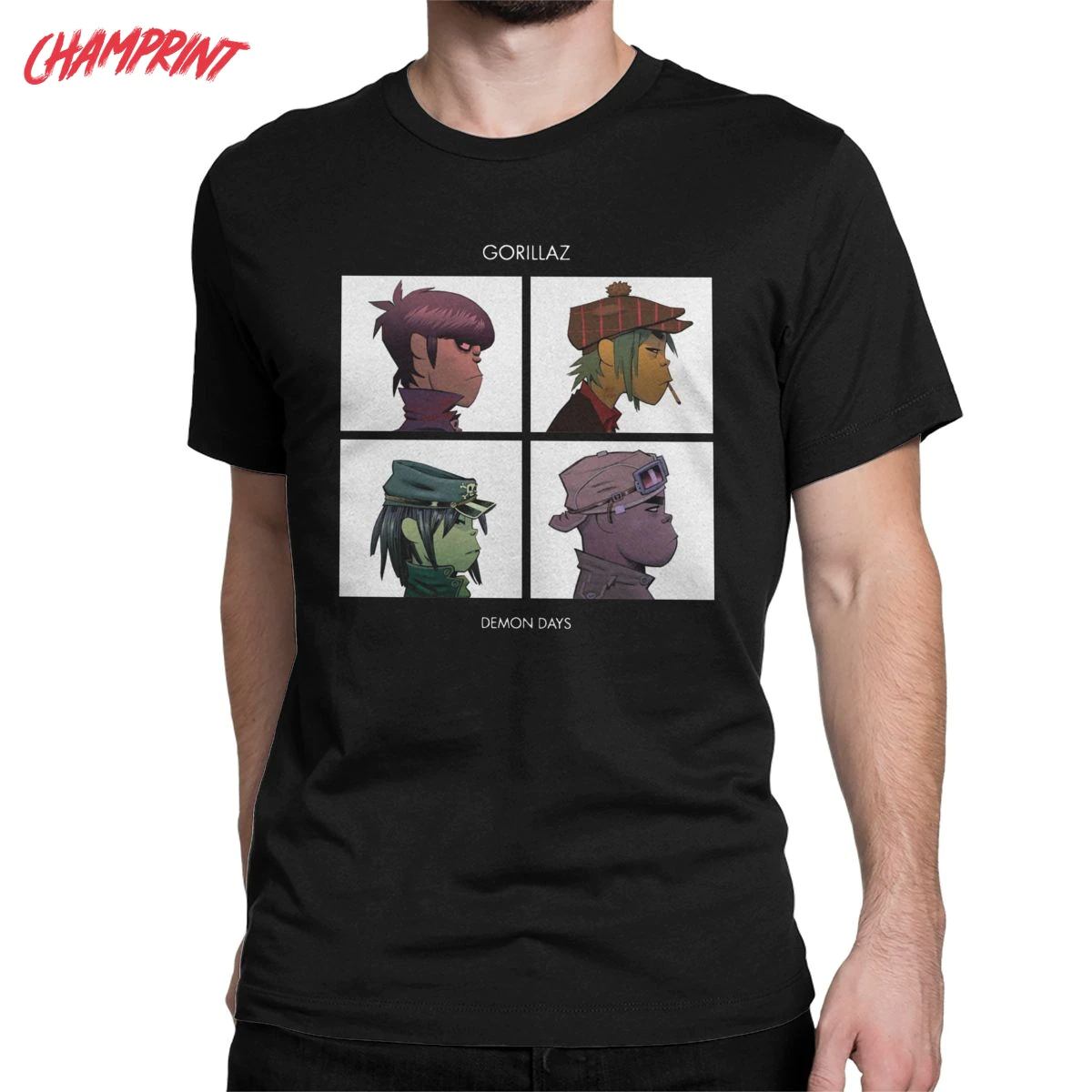 Футболка чорна LOYS Gorillaz Demon Days XS