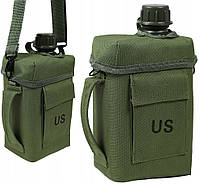 Армейская Фляга с чехлом и ремнем 2 литра Mil-Tec "Patrol" USA (14514001) Olive