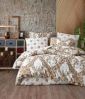 Постільна білизна з фланелі (простирадло на гумці) сімейної Belizza "Aura" бежевий