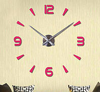 60-130 см, Часы настенные 3d diy clock, часы настенные с 3д эффектом, часы диаметр 1 м, декор часы наклейки,