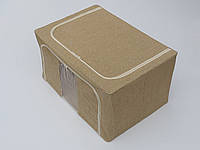 Коробка органайзер для хранения размер 60 42 32 см бежевий цвет