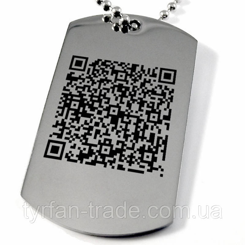 Металевий Жетон Медальйона Адресник для хатніх тварин з QR-кодом