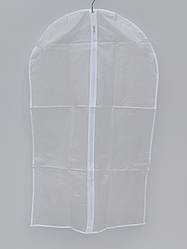 Біло прозорий чохол для одягу з плащової тканини, розмір 60*100 см