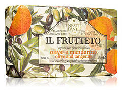 Натуральне мило Nesti Dante IL FRUTTETO Оливкова олія та мандарин (зволожувальне та поживне) 250 грамів