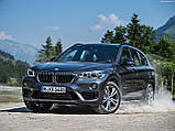 Захисна накладка на задній бампер для BMW X1 F48 2015-2020, LIFT 2020+ /чорн.нерж.сталь/, фото 7