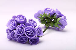 Троянда маленька з фоамірану червона 2см (12шт)