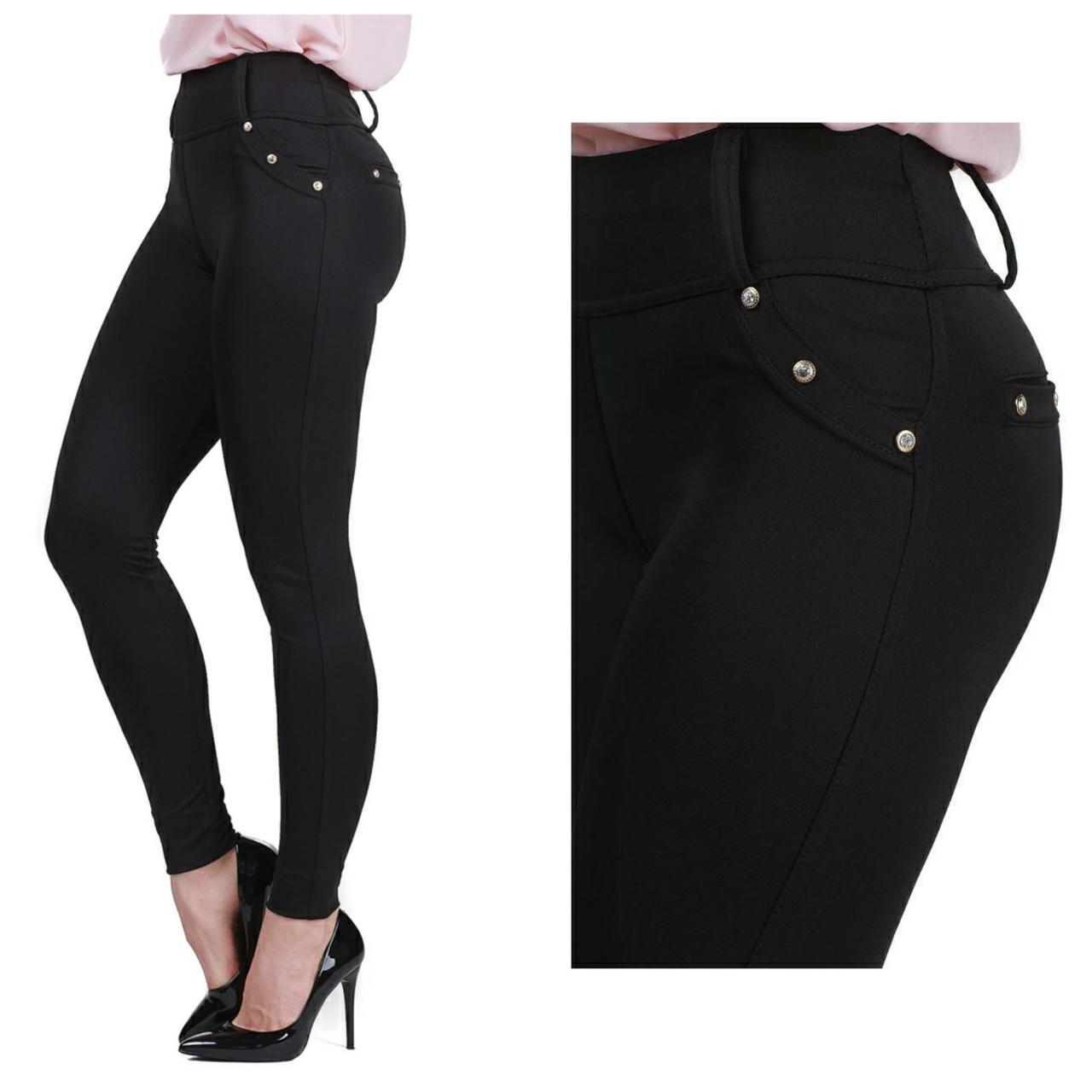 Лосіни жіночі з завищеною талією. Легінси чорні розмір 4XL