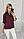Блуза з подовженою спинкою, кольору Бордо / марсала арт.749, фото 3