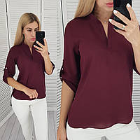 Блуза с удлиненной спинкой, цвета Бордо / марсала арт.749 44