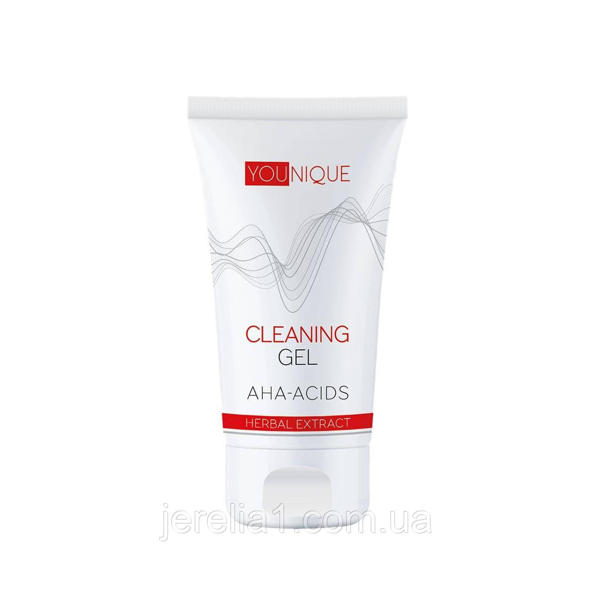 Очищуючий гель з AHA-кислотами та рослинними екстрактами, Джерелія, 150 мл, фото 1