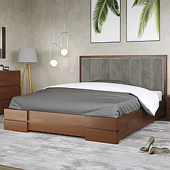 Ліжко дерев'яне з підйомним механізмом Мілано