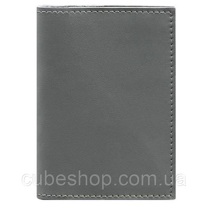 Обкладинка для паспорта з шкіри 1.2 (сіра)