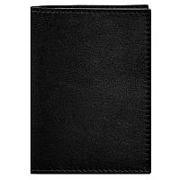 Обкладинка для паспорта з шкіри 1.2 (чорна)