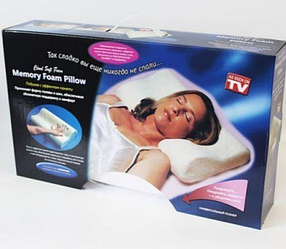Анатомічна подушка з ефектом пам'яті Memory Pillow