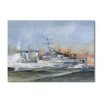 Модульная картина Art-Wood «Военный корабль в бою» 1 модуль 40х60 см