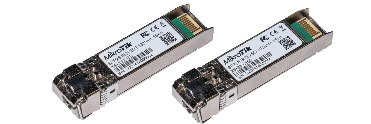 Комплект SFP модулів MikroTik SFP28 15 км 1270/1310 LC (XS+2733LC15D)