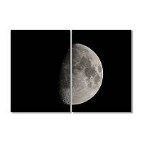 Модульная картина Art-Wood «Луна и ее влияние на Землю» 2 модуля 80x120 см
