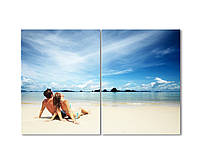 Модульная картина Art-Wood «Медовый месяц на пляже» 2 модуля 60x90 см