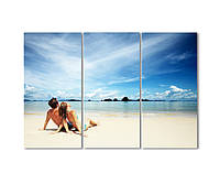 Модульная картина Art-Wood «Медовый месяц на пляже» 3 модуля 80x120 см