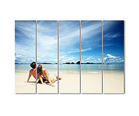 Модульная картина Art-Wood «Медовый месяц на пляже» 5 модулей 120x180 см