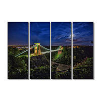 Модульная картина Art-Wood «Ночь Клифтон Даун парк в Бристоле Англия» 4 модуля 60x90 см