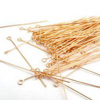 Піни з петлею 200 шт. 20х0.7 мм залізо колір рожеве золото