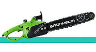 Мощная пила цепная электропила с боковым двигателем Grunhelm GES22-40B для обрезки деревьев, заготовки дров