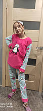 Пижама дитини і підліток рожева, Від дев'яти років до XS, піжама флісова дівчинка з масою для сну