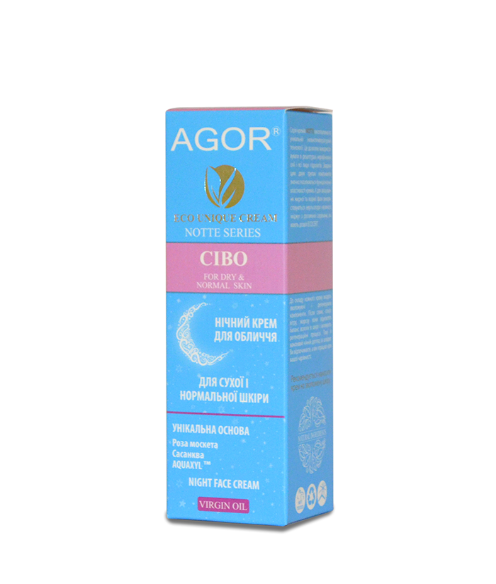 Крем нічний Cibo для сухої і нормальної шкіри, Agor, 50 мл