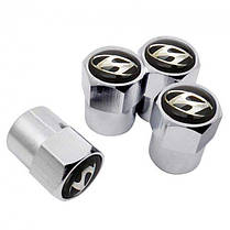Ковпачки на ніпель для Hyundai Alitek Short Silver Хюндай, 4 шт, фото 3
