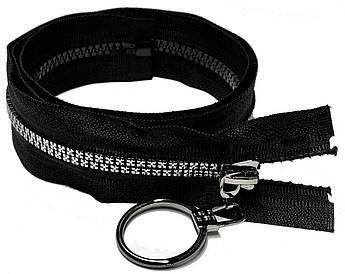 Блискавка тракторна імітація Каміння темний нікель 70см Тип5 з одним бігунком роз'ємна Kiwi