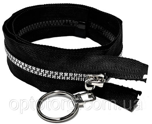 Блискавка тракторна імітація Каміння нікель 18см Тип5 з одним бігунком Kiwi, фото 2