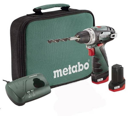 Акумуляторний шуруповерт Metabo PowerMaxx BS Basic 2х2,0 Ач в сумці (600079550), фото 1