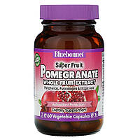 Экстракт плодов Граната, Pomegranate Extract, Bluebonnet Nutrition, 60 вегетарианских капсул