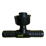 Трійник мішалки обприскувача діаметр 12.5 мм Agroplast Патрубок потрійний мішалки обприскувача Агропласт, фото 2