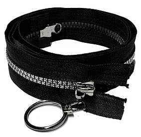 Блискавка тракторна імітація Каміння Темний нікель 100см Тип5 з двома бігунками роз'ємна Kiwi