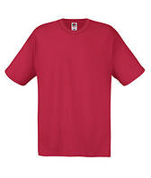 Мужская футболка темно-красная хлопок 082-BX