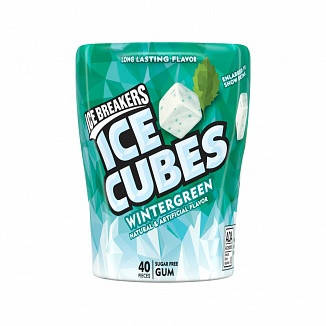 Жвачка Ice Breakers Ice Cubes Wintergreen Bottle Pack, 40 шт, фото 1