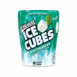 Жвачка Ice Breakers Ice Cubes Wintergreen Bottle Pack, 40 шт, фото 2