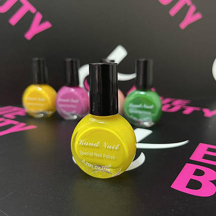 Лак-фарба для стемпинга Kand Nail, 10 мл (жовтий), фото 1