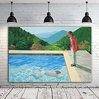 Картина на полотні Басейн з двома фігурами Девід Хокні 80, 120, 1