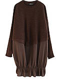 Стильний светр шоколадного кольору розмір плюс Dimanaf, фото 6