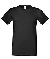 Мужская футболка черная приталенная 412-36