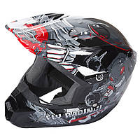 Дитячий шолом для мотокросу inSPORTline Fly Racing Kinetic Youth Invasion - сірий / YS (47-48)