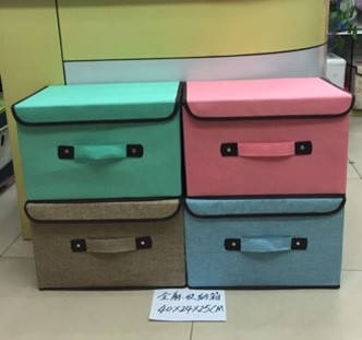 KMCLR604 Кошик-скриня для іграшок з кришкою, в пакеті 40*24*25 см, фото 4