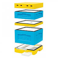 Улей ППС Дадан 12 Рам. Lyson на 2 сім'ї корпус + магазин з підкришником і гігієнічним дном Крашенний